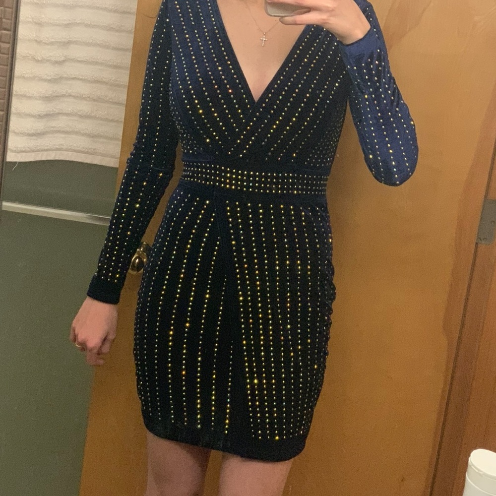 Navy mini dress